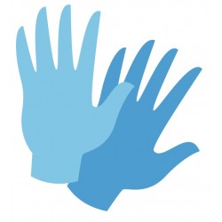 autocollant gants medical