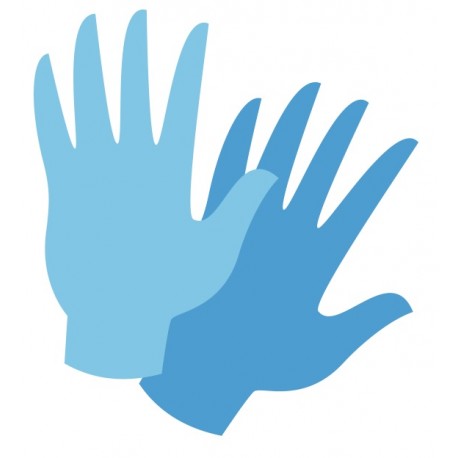 autocollant gants medical