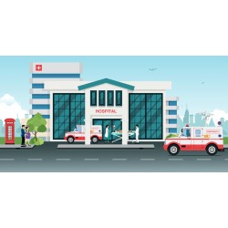 autocollant geant hopital