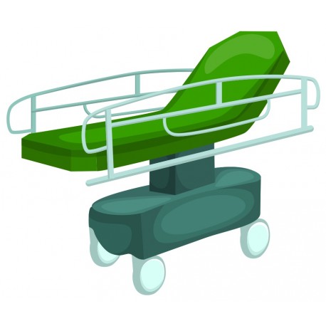 autocollant lit hopital