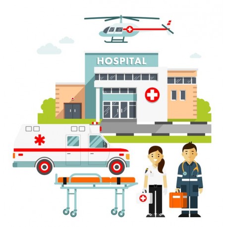 autocollant mural hopital