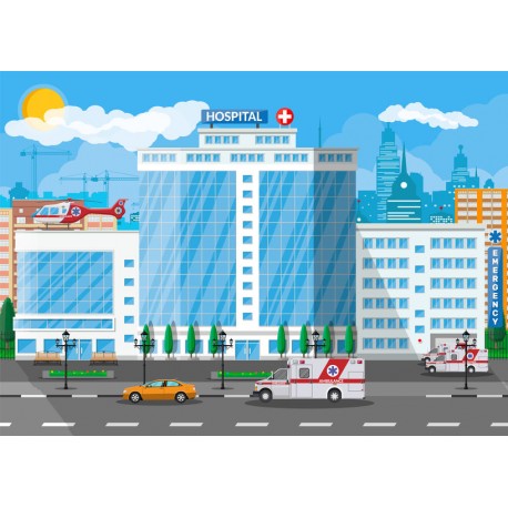 autocollants mural hopital