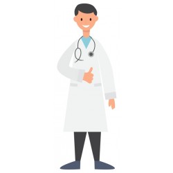 autocollants muraux medecin homme