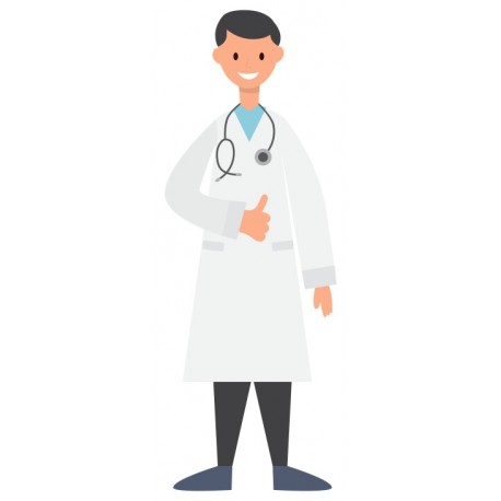 autocollants muraux medecin homme