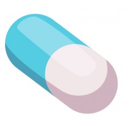 autocollants pilule bleu