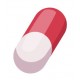 autocollants pilule rouge blanc