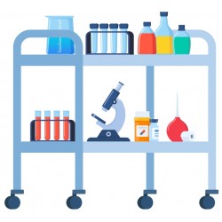 stickers chariot outils hopital