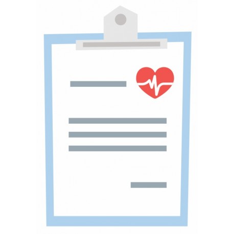 stickers presse papier fiche medicale