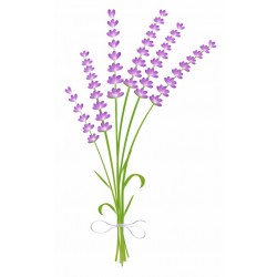 autocollants mural lavande bouquet