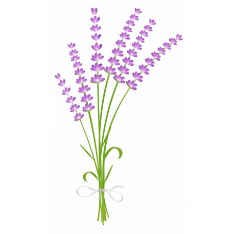 autocollants mural lavande bouquet