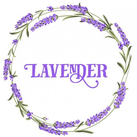 autocollants mural lavande lettres