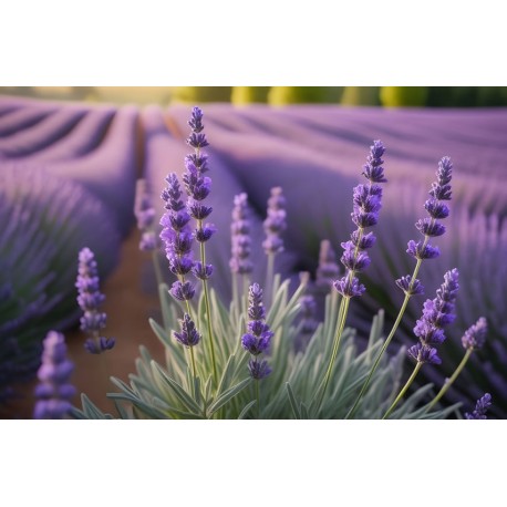 stickers mural champ lavande