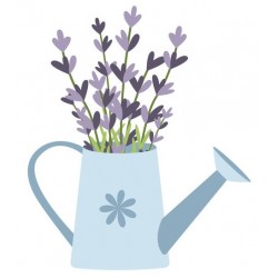 stickers mural lavande arrosoir