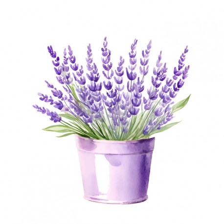 stickers mural lavande pot