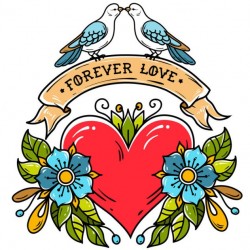 autocollant mural forever love