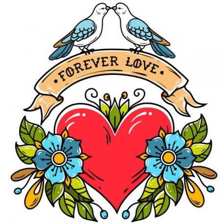 autocollant mural forever love