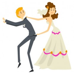 autocollant mural mariage