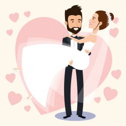 autocollant mural mariage deco