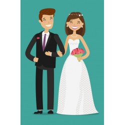 autocollant mural mariage geant