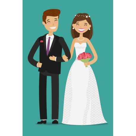 autocollant mural mariage geant