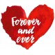 autocollant muraux forever and ever coeur