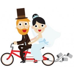 autocollant muraux mariage tandem