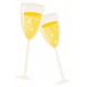 autocollants mural coupe champagne