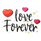 autocollants muraux love forever design