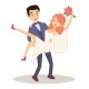 autocollants muraux mariage deco