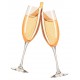 sticker mural champagne