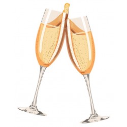 sticker mural champagne