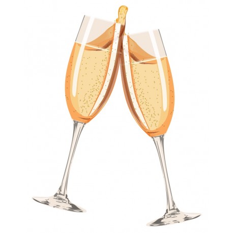 sticker mural champagne