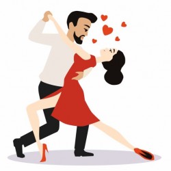 sticker mural danse tango