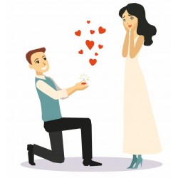 sticker mural demande en mariage