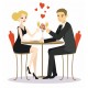 sticker mural diner romantique