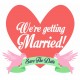 sticker mural we're getting married