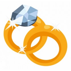 sticker muraux alliances diament