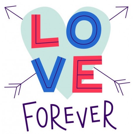 stickers mural love forever