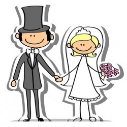 stickers mural mariage