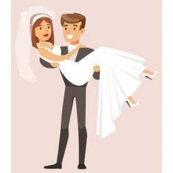 stickers muraux mariage geant