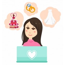 stickers muraux mariage pas cher