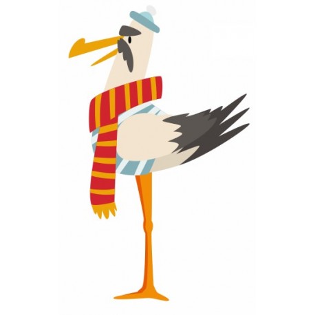 stickers mouette echarpe