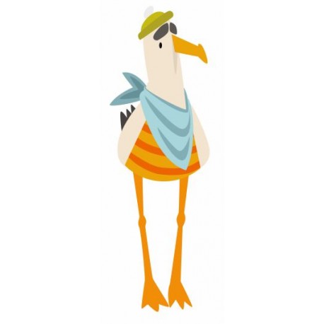 stickers mouette bonnet