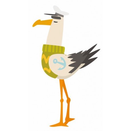 stickers mouette capitaine