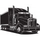 autocollant mural camion remorque