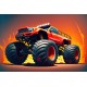 autocollant mural monster truck pas cher