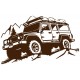 sticker mural 4x4 montagne