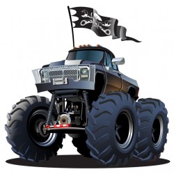 sticker mural monster truck chambre