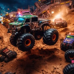 sticker mural monster truck decoration