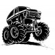 sticker mural monster truck geant